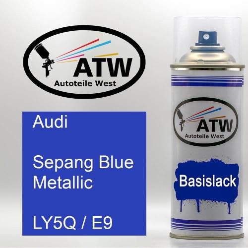 Audi, Sepang Blue Metallic, LY5Q / E9: 400ml Sprühdose, von ATW Autoteile West.